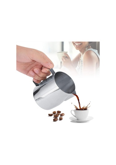 400ml Süt Köpürtücü, Metal Köpüren Bardak Paslanmaz Çelik Süt Buharlı Pot Kahve Latte Köpürtücü Kahve Barı Barista Araçları