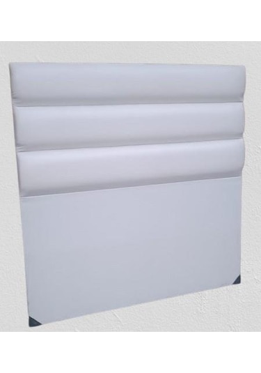 Başlık Dk Tek Kişilik 100'lık Model Suni Deri Beyaz Kumaş Yatay Dilimli El Yapım