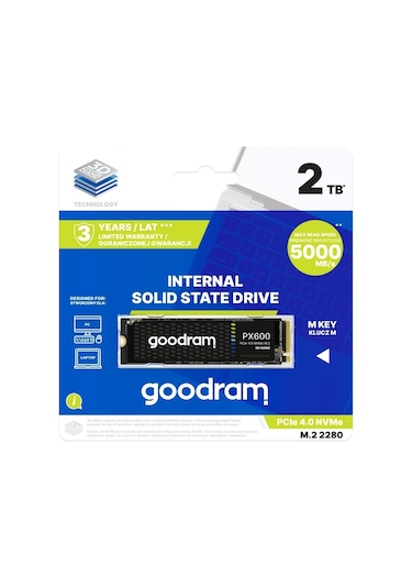 Goodram PX600 2 TB  NVMe PCIe 4.0 5000MB 3200MB M.2 SSD