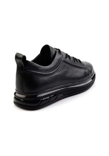 Siyah Hakiki Deri Erkek Casual Ayakkabı E01398300243 Siyah