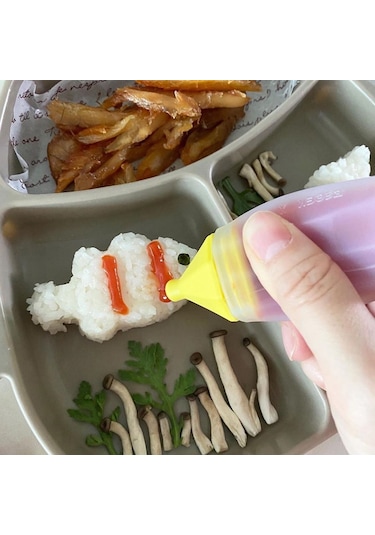 Bebek Emme Meme Sıkma Tipi Salata Şişesi Bebek İçme Suyu Meme Silikon Gıda Takviyesi Baharat Kavanoz Damlalıklı