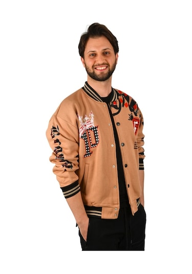 Deepsea Erkek Kahve Çıtçıtlı Kolej Mont 2304764 Kahverengi