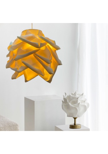 Modern Eva Gül Krem Tasarım Sarkıt Avize KREM RENK