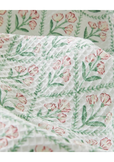 Bloom Crest Tek Kişilik Pike 150x220 Cm Yeşil