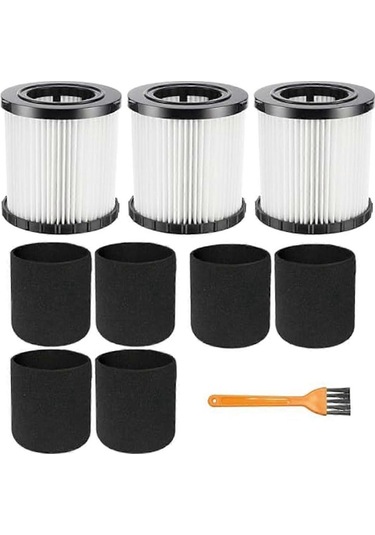 Dewalt Dcv580h, Dcv581h 20v Max Islak/kuru Elektrikli Süpürge İçin 3 Adet Dcv5801h Vakum Hepa Filtresi 6 Köpük Kılıflı