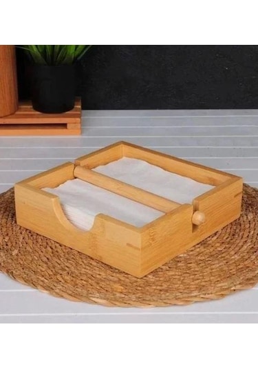 Mien-735 Bambu Kare Peçetelik Ahşap