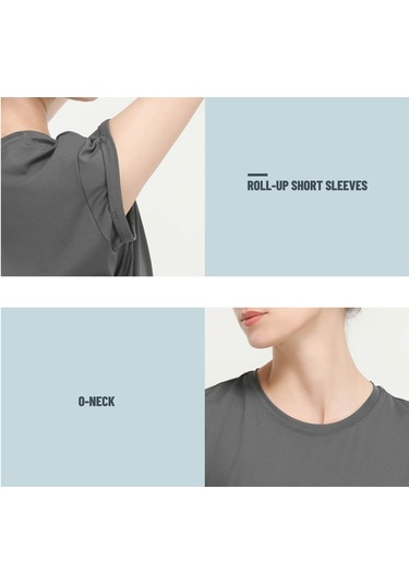 Kangvka Kadın Spor Tişört: Arkası Açık, Bağcıklı, Hızlı Kuruyan, Nefes Alabilir, Yoga Ve Koşu İçin Xl Gri Gri