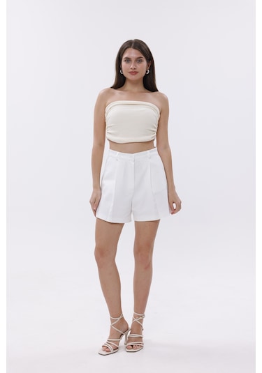Genius Store Fundachoosesxgenius Kadın Pileli Şort İç Göstermez Lamineli Kadın Şort Pileli-şort Beyaz Genius Store Fundachoosesxgenius Kadın Pileli Şort İç Göstermez Lamineli Kadın Şort Pileli-şort Beyaz