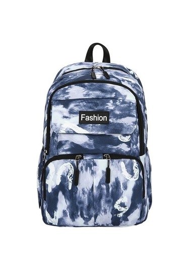 Luckydog Moda Mavi Büyük Serin Kadın Okul Sırt Çantası, Kız Kolej Kullanışlı Bayan Dizüstü Çantası Mavi