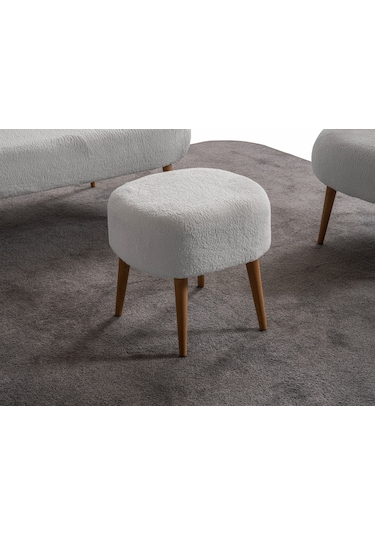 Barel Özel Tasarım Çay Seti Koltuk Takımı,berjer Ve Puf Ofis Balkon Cafe Bahçe Salon Mobilyası 3 Lü Takım Beyaz Beyaz