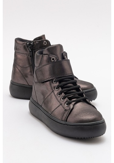 Mnpc Kız Çocuk Siyah Simli Hakiki Deri Suya Dayanıklı Günlük Bot 25k4b11075484 Siyah Simli