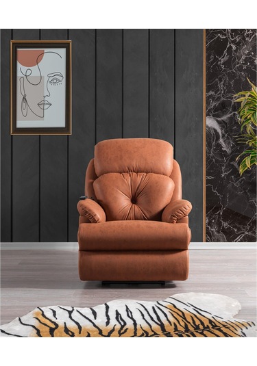 Alen Motorlu Koltuk Rehome Sinema Koltuğu 85x97x110 Cm Kiremit