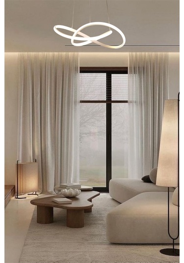 Ey Shop Beyaz Karçiçeği Model 3 Renk Led Beyaz&sarı&günış. Avize Beyaz