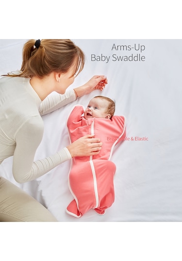 Moveevo Insular Bebek Kundak Pamuklu Bebek Uyku Tulumu 3-6 Aylık Bebek Gül Kırmızısı L Beden 68cm İçin Uygundur Kırmızı