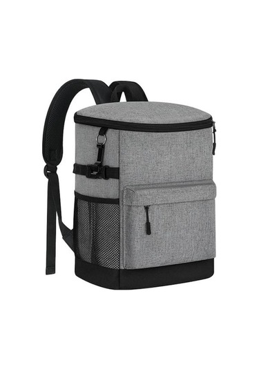 Novahub Soğutucu Sırt Çantası 18l Yalıtımlı Sızdırmaz Soğutucu Çanta Erkekler Kadınlar Taşınabilir Gri Gri