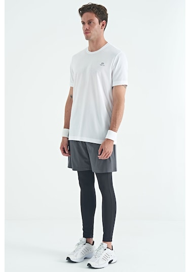 Tommy Life Siyah Arka Bilek Baskı Detaylı Yüksek Bel Slim Fit Aktif Spor Erkek Tayt - 84988 SiYAH Siyah