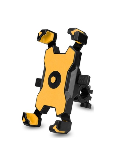 Tenfowee Bisiklet Ve Motosiklet İçin 360 Dönebilen Titreme Önleyici Telefon Tutucu - Sarı Renk Seçeneği