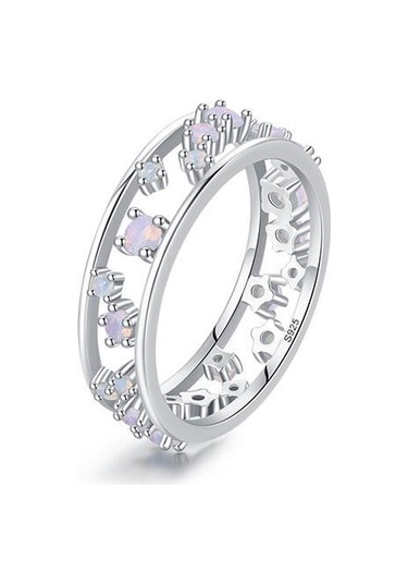 Tancise Klasik 925 Ayar Gümüş Zirkon Yüzük Bayanlar Takı Düğün Promise Parti Hediye Pembe