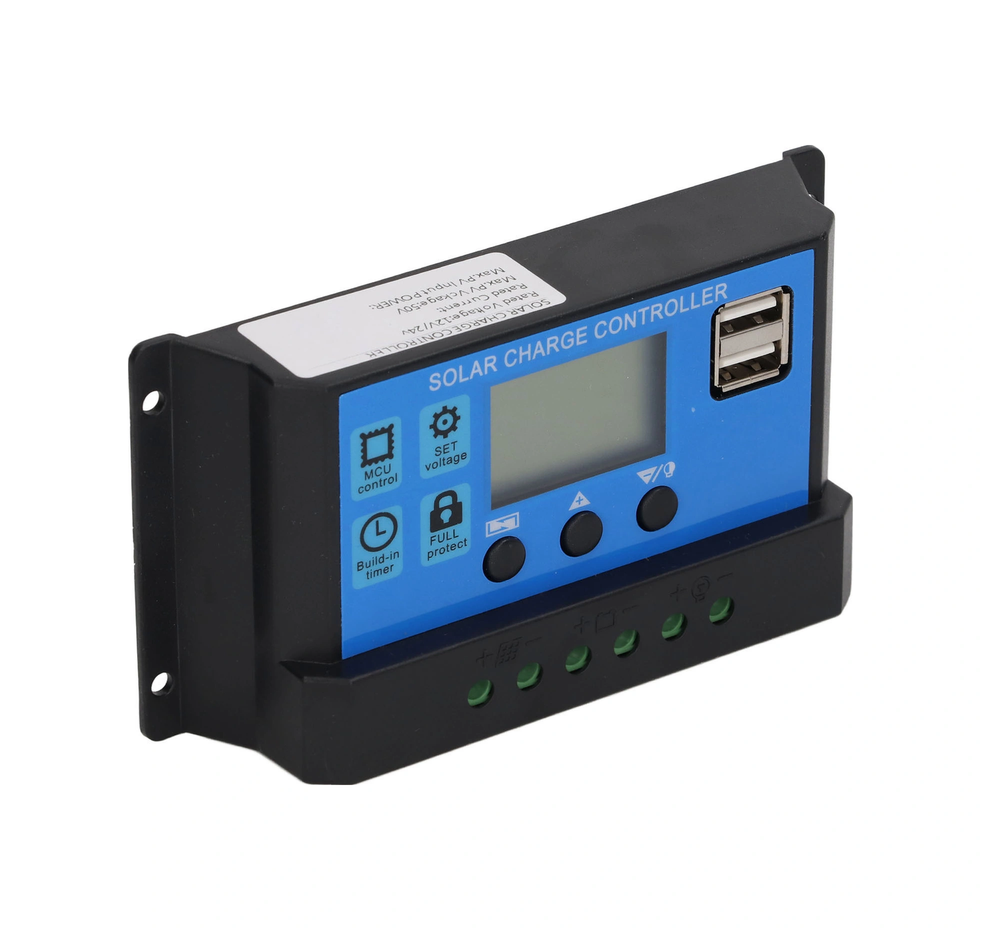 Youtek 12v/24v Güneş Paneli Kontrolörü Mppt, Lcd Ekranlı, 100a, Çift Usb Çıkışı, Aşırı Akım-kısa Devre Koruma, Yüksek Verimli Şarj Regülatörü