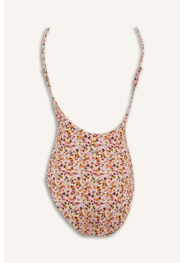 Defacto Regular Fit Çiçekli Bürümcük Askılı Mayo-fall İn Love E5208ax25smrd194 Kırmızı