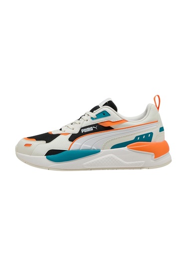 399064-19 Puma X-ray 3 Erkek Spor Ayakkabı Beyaz 399064-19 Beyaz Yeşil Turuncu