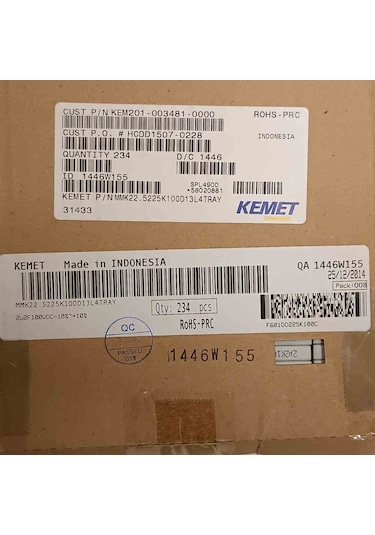 Mmk22.5225k100d13l4tray 2.2mf 100v 22.5 0.1 Polyester Kondansatör 10 Adet