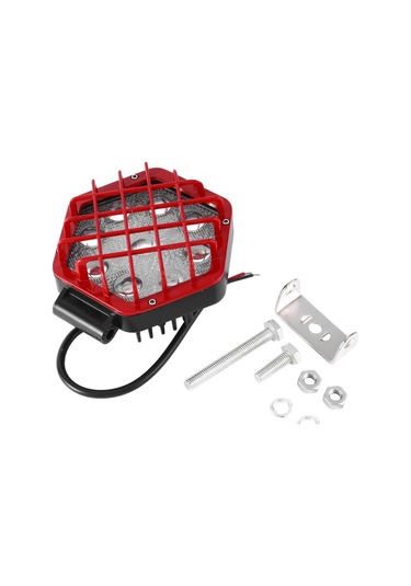 48w Altıgen Kafesli Kırımızı 16 LED OffRoad Tekne Çalışma Lambası