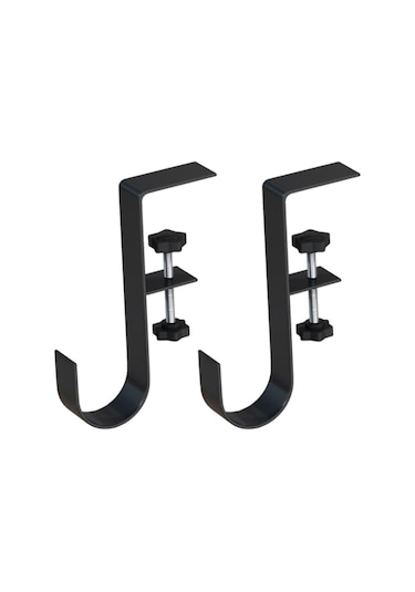 Suntek Yemek Masası Yatak Odası Çanta Askı Kancası Siyah 2 Parça Çok Renkli