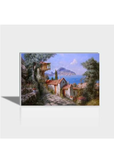 60X90 Cm Yağlı Boya Marmaris Canvas Tablo M3 Decorium