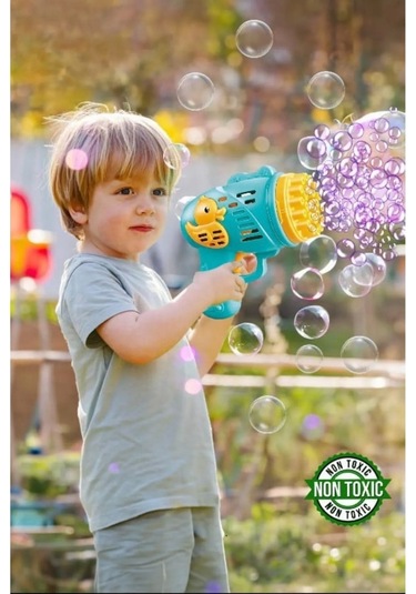 Köpük Atan Tabanca Oyuncağı Çok Delikli Pilli