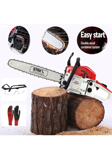 Ağaç Odun Dal Kesme Makinesi Benzinli Motorlu Testere 63cc 7.9 .