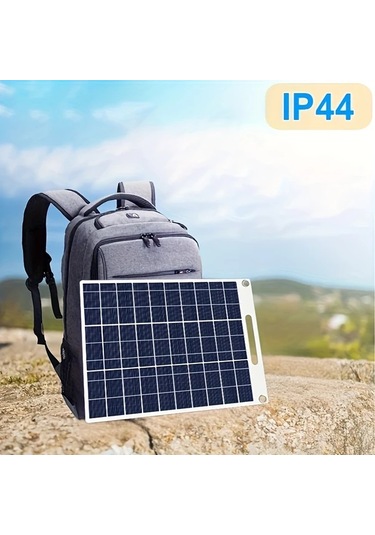 Xuweiwei 1 Takım Güneş Enerjili Şarj Paneli 14.48x29.97 Cm Taşınabilir Usb Şarj Cihazı Kampçılık Karavan Telefon Power Bank Fan El Feneri Ip44