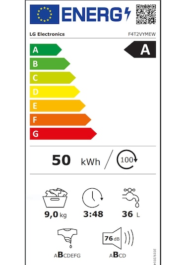 LG F4T2VYMEW 1400 Devir 9 KG Çamaşır Makinesi