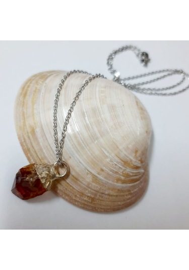 Soma Japon Sitrin Taşı Kadın Kolye Çok Renkli