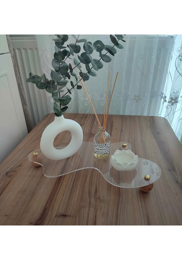 Ahşap Top Ayaklı Gold Düğmeli Şeffaf Pleksi Organizer Pinterest