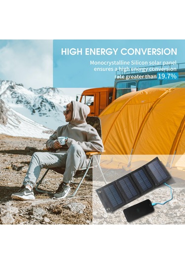 6w 5v Katlanabilir Güneş Şarj Cihazı Usb Portlu Taşınabilir Güneş Paneli Su Geçirmez Kompakt Güneş Enerjisi Telefon Şarj Cihazı Tablet Dizüstü Bilgisayar Cep Telefonları Kamp Dağ Yürüyüşü Seyahat İçin
