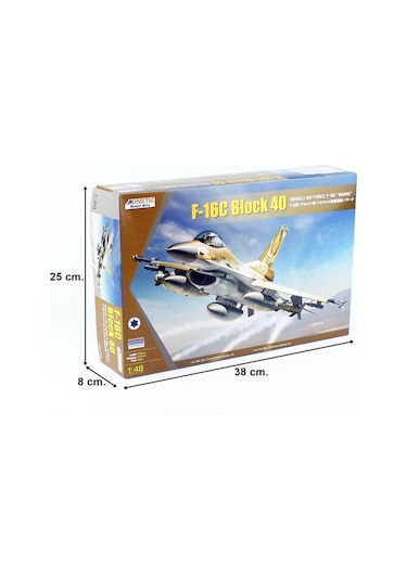 Kinetic K48129 1/48 F-16c Block 40 Israeli Air Force - Barak Savaş Uçağı, Plastik Model Kiti