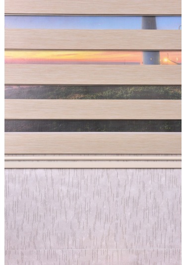 Grej Düz Etek Dilimsiz Ds 11746 V3 Zebra Stor Güneşlik Perde