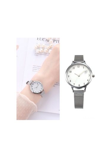 Vkemall Bayanlar İçin Kaliteli Kuvars Hareketli Kol Saati, Minimalist Tasarım, Pırlanta Nakışlı Kalp刻度, Çelik Bant, Günlük Ve Parti İçin Uygun Diğer