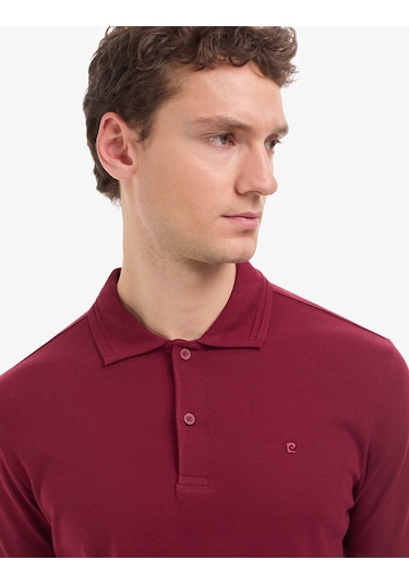 Pierre Cardin Erkek Bordo Tişört Basic 50325312-vr014