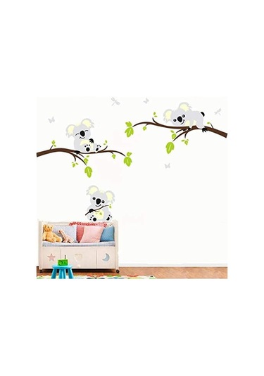 Sevimli 3 Koala Dalı Bebek Odası Duvar Çıkartmaları Duvar Çıkartmaları Çıkarılabilir Kendin Yap Vinil Poster Bebek Ev Dekorasyonu 200 108cm Şeffaf