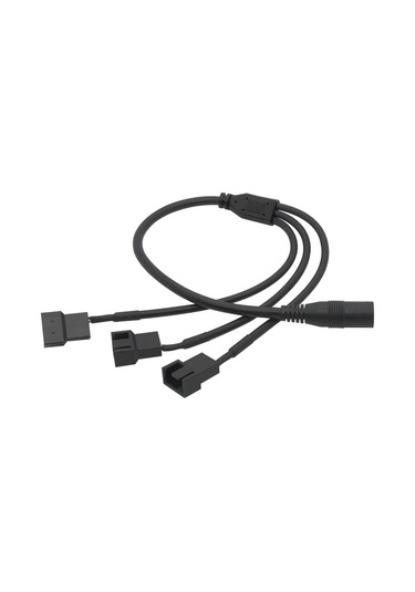 Sancablecord Dc 5.5x2.1mm Kadın 1-4 Pwm Fan Adaptör Kablosu 12v 4pin Güç Bağlantı Whıte