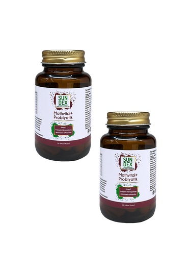 Sundex Mothvital+Probiyotik Omega 3 Takviye Edici Gıda 2 x 30 Kapsül