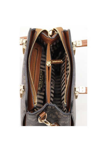 Silver & Polo Siyah Beyaz - Siyah Sp1136 Kadın El Çantası Siyah Beyaz - Siyah