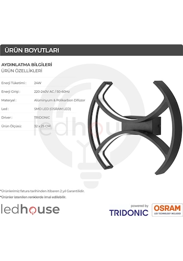 Spaceship Modern Dekoratif Duvar Aplik Linear Led Aydınlatma Line