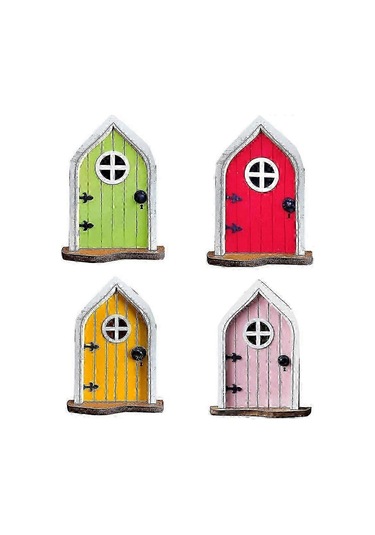 Minyatür Peri Cücesi Ev Kapısı - Bahçeler, Ağaç Heykelleri Ve Bahçe Dekoru İçin Açık Hava Ahşap Peri Kapısı, Hayal Gücüne Sahip Alanlar İçin Mükemmel