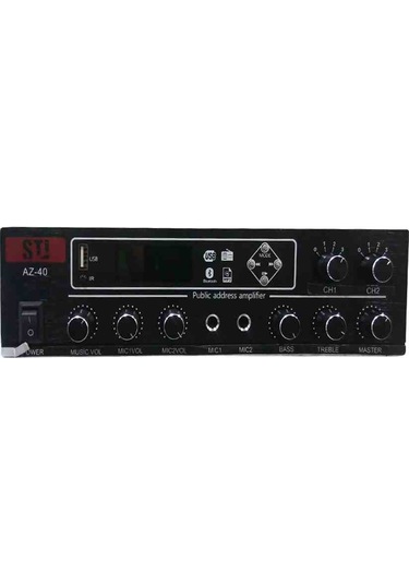 Stı Az-40 2X80W Trafolu Bluetooth-Radyo-Usb Çift Çıkış Anfi