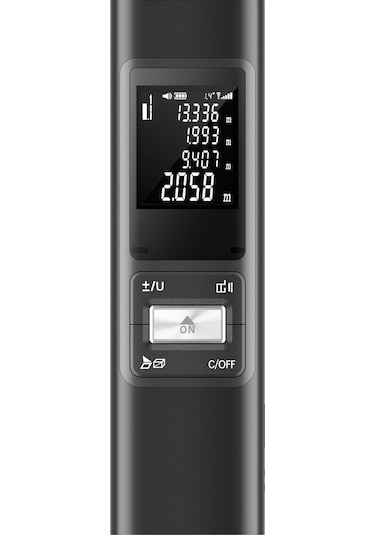 Symbee S80 Alüminyum Laser Mesafe Ölçer, 80m Hassasiyet, Çapraz Çizgi, Li-pol Batarya, Siyah