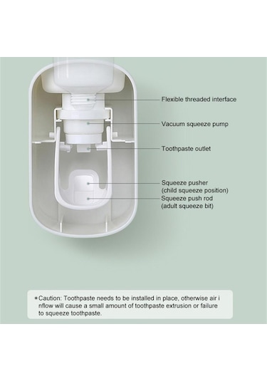 Siyah Otomatik Diş Macunu Dispenseri Toz Geçirmez Diş Fırçası Tutucu Duvara Montaj Standı Banyo Aksesuarları Seti Diş Macunu Sıkacağı Myy Siyah