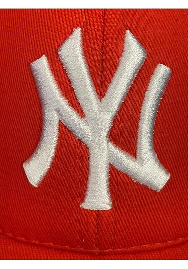 Hamze Ny Yankees Turuncu Renk Trucker Model Cap Şapka Turuncu